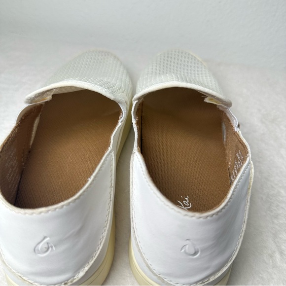 Olukai Women's Pehuea Slip-On Shoes Mesh Breathable White/Cream Sneakers Size 8 - Picture 6 of 15